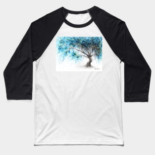 Blue Crystal Dream Tree Baseball T-Shirt